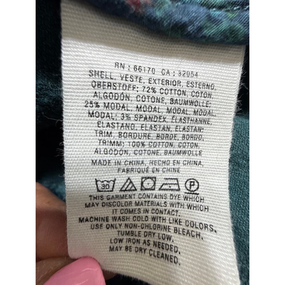 Anthropologie Cropped Corduroy Jacket | Women’s L in Teal Green - Picture 10 of 11